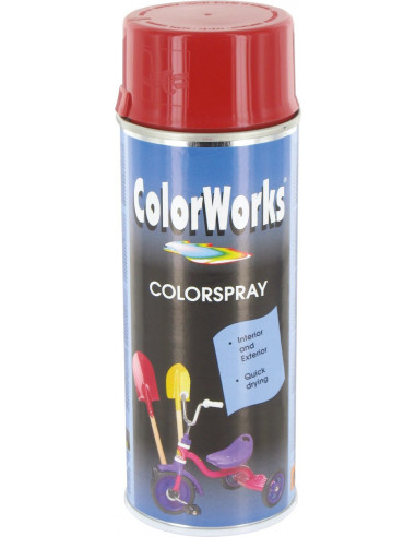 Peinture brillante aérosol 400ml br roug car - 8711347008452 - Colorworks - 600904