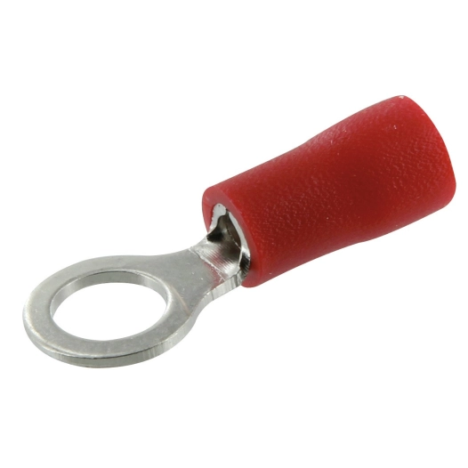 Cosse pré isolée à plage ronde rouge 5,3 10