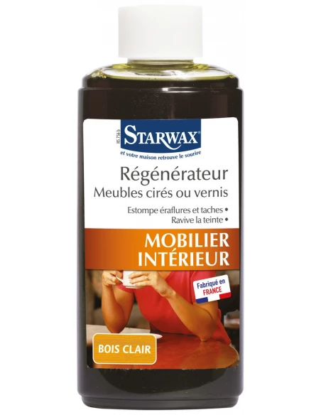 Régénérateur meubles cirés-vernis flacon 200 ml bois clair