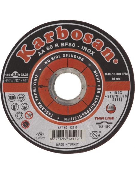 Disque à tronçonner acier et inox 115