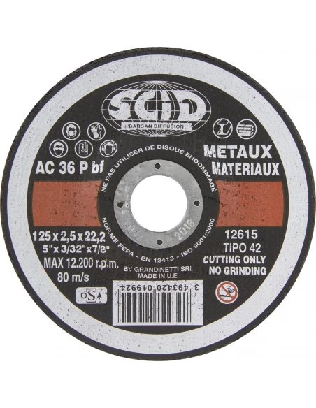 Disque abrasif universel 125 ø (mm)