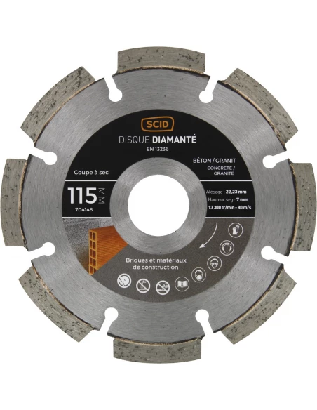 Disque béton granit 115 22,23