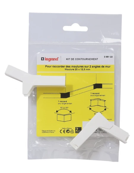 Système de moulure 20 x 12,5 mm contournement