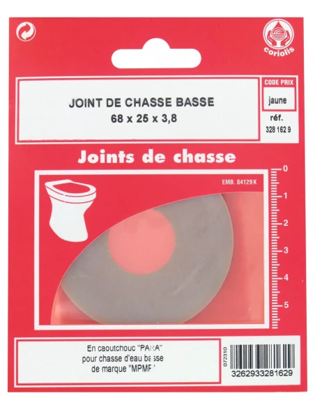Joint de chasse basse caoutchouc blond 68 x 25 x ep 3,8