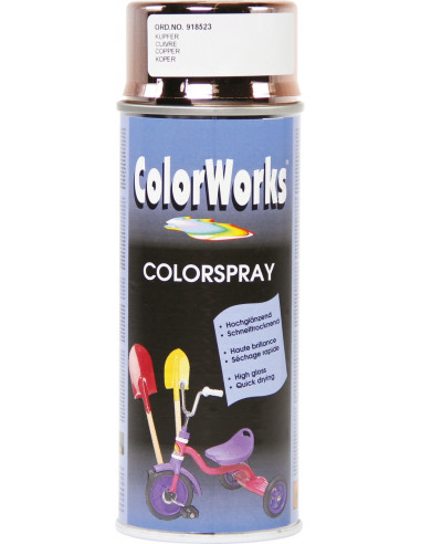 Peinture effet chromé aérosol 400ml chrome cuiv - 8711347102303 - Colorworks - 600568