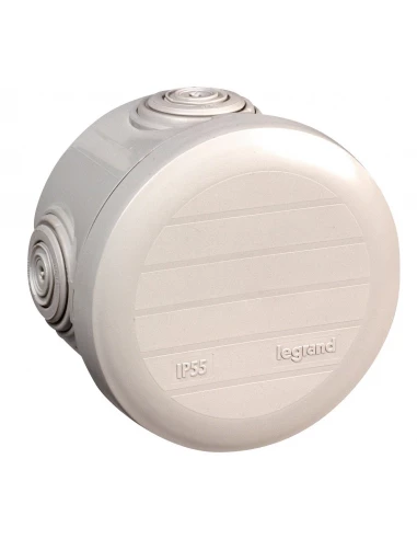 Boîte de dérivation plexo ronde ø 70 mm 4 entrées gris