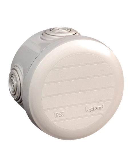 Boîte de dérivation plexo ronde ø 70 mm 4 entrées gris