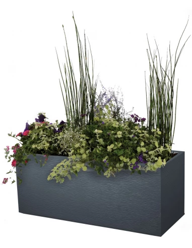 Jardinière GRAPHIT 97,6 L - Gris anthracite - EDA