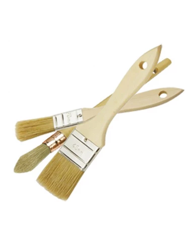Lot de pinceaux 2 pinceaux plats + 1 brosse à rechampir 20, 40 et n° 3/0