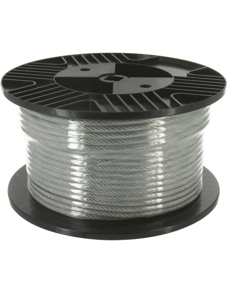 Cable acier gainé pvc bobine de 50 m - 3,5mm - CHAPUIS