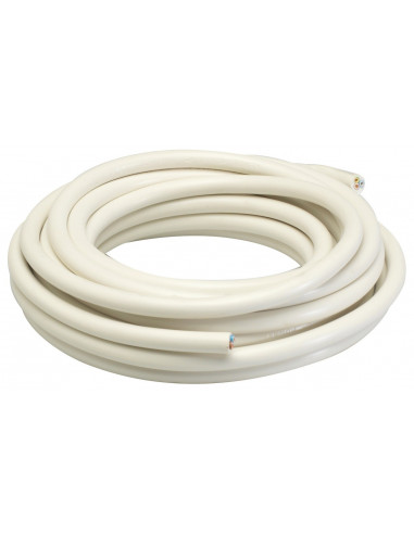Câble HO5VV-F Blanc 3G1mm2 5m Câble souple d'alimentation électrique domestique - Dhome