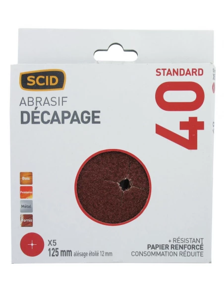 Disque alésage étoilé ø 12 mm 125 40 5