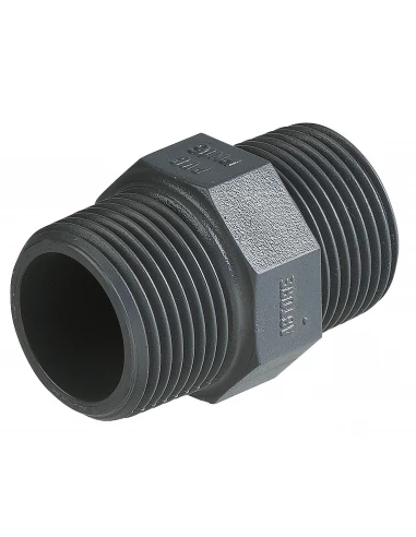 Mamelon pvc egal mâle mâle à visser 15x21