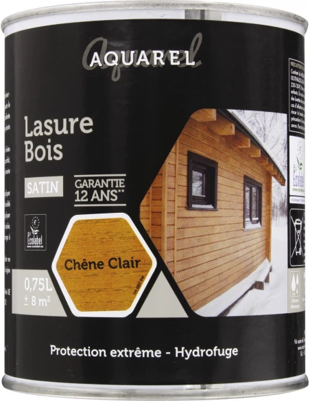 Lasure aquarel 0,75 l bg chêne clair