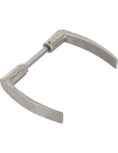 Béquille double en aluminium v serrure en applique 1 portée 7