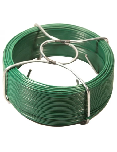 Bobinot plastifié plastifiée vert 2,4mm x 100m