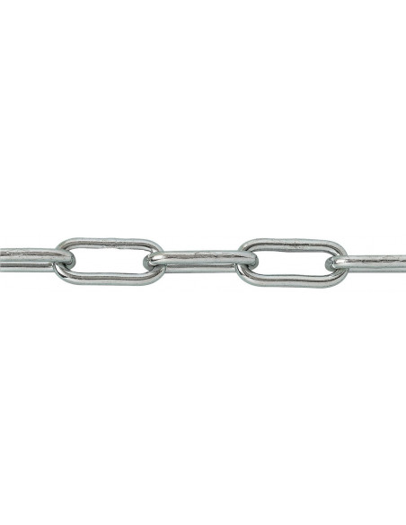 Chaine soudée droite maille longue en bobine bobine de 25 m 3,5 75 28 x 7
