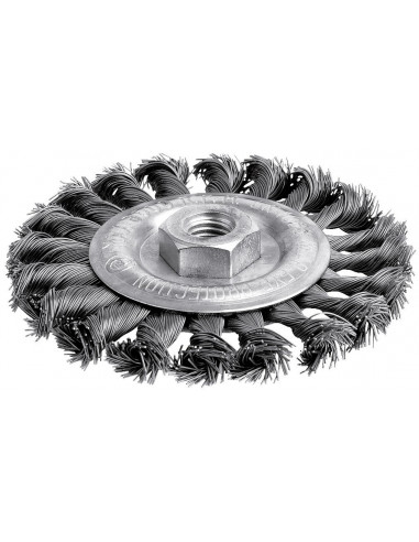 Brosse Circulaire Acier Torsadé 115 M14 Décapage intensif et nettoyage robustes - SCID