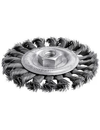 Brosse circulaire mèches acier torsadées 115 12500