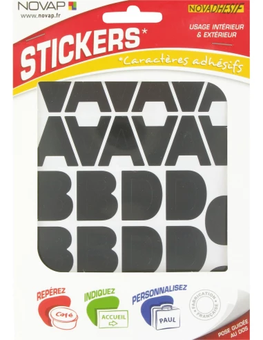 Lettre adhésive 30 noir