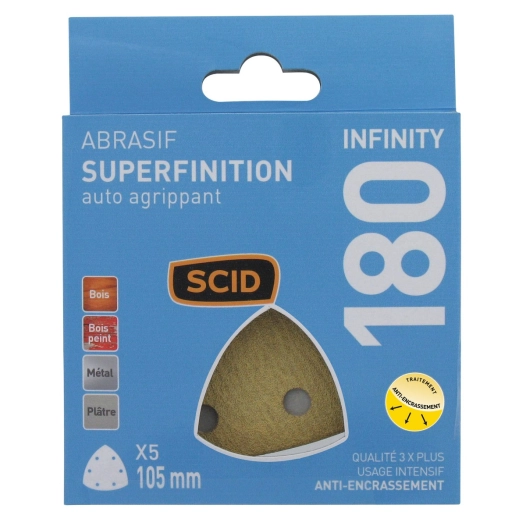 Patin delta auto-agrippant 105 mm 6 trous 180 5