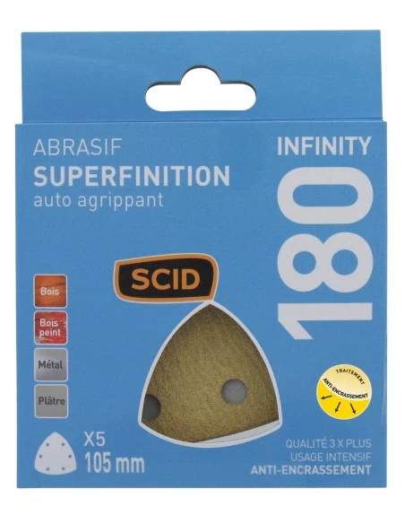 Patin delta auto-agrippant 105 mm 6 trous 180 5