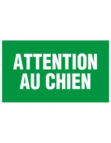 Panneau de signalisation attention au chien 33x20cm - NOVAP