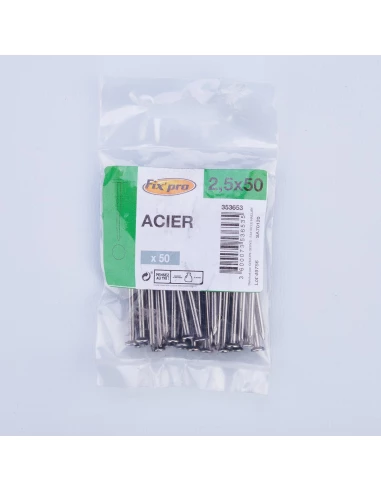pointe acier tp 2,2x50 /50