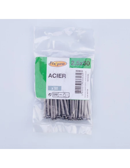 pointe acier tp 2,2x50 /50