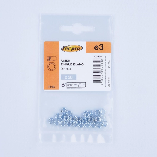 ecrous hexagonaux az m3 /30