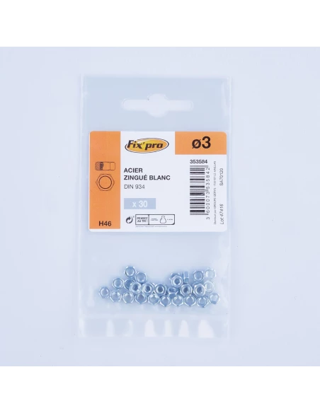 ecrous hexagonaux az m3 /30