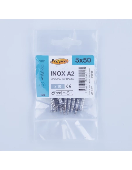 vis terrasse inox a2 5x50 /10