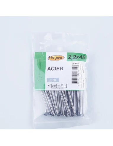 pointe acier tp 2,2x45 /50