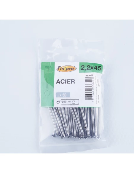 pointe acier tp 2,2x45 /50