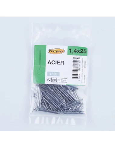 pointe acier tp 1,4x25 /100