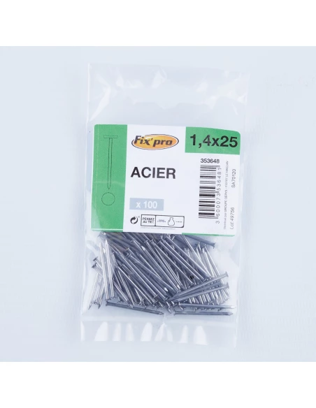 pointe acier tp 1,4x25 /100