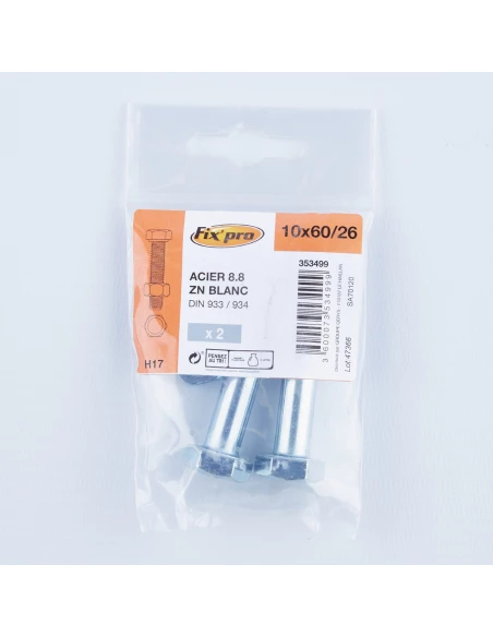 boulon th 8.8 az m 10x60 /2