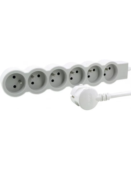 Rallonge multiprise extra-plate 6 prises cordon 3m - LEGRAND