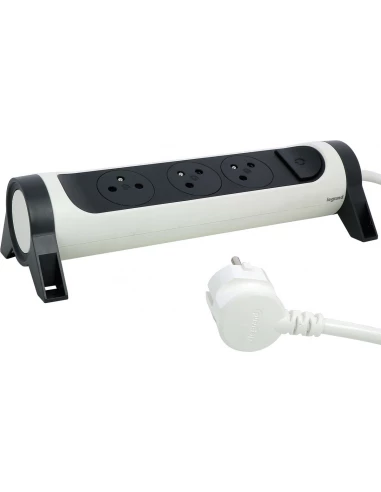 Bloc multiprises 3 prises rotatif avec cable 1,5m - LEGRAND