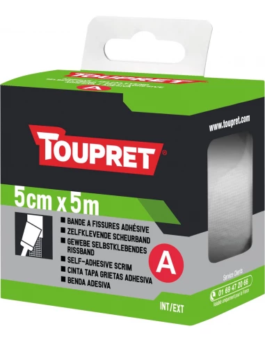 TOUPRET Les ESSENTIELS Bande à fissures armée_5cmx5m - TOUPRET