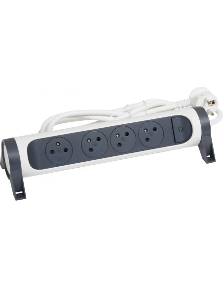 Bloc multiprises 4 prises rotatif avec cable 1,5m - LEGRAND