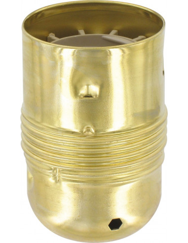 Douille e27 acier laitonné sans bague