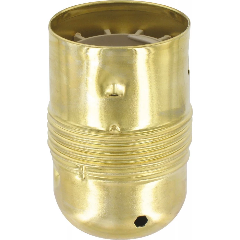 Douille e27 acier laitonné sans bague
