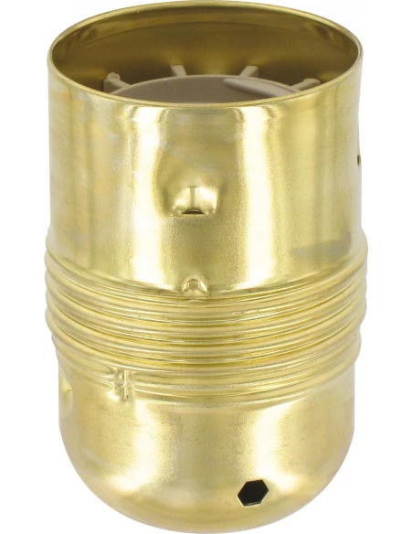Douille e27 acier laitonné sans bague