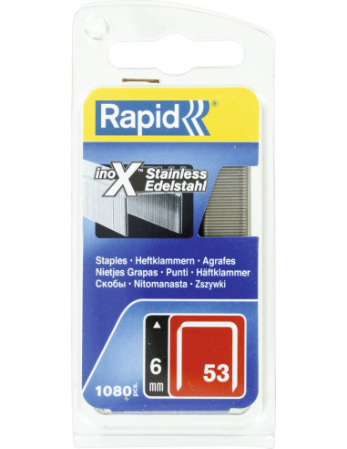 Agrafe rapid inox 53&3-1080p 6mm4 - RAPID - 3221631095099 - Rapid - 601420