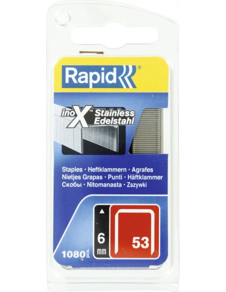 Agrafe inox N° 53 -1080 pièces- 6mm - RAPID