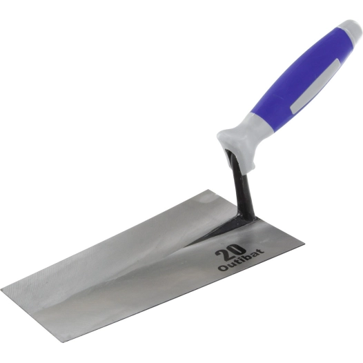 Truelle italienne bi-matière carrée acier 20