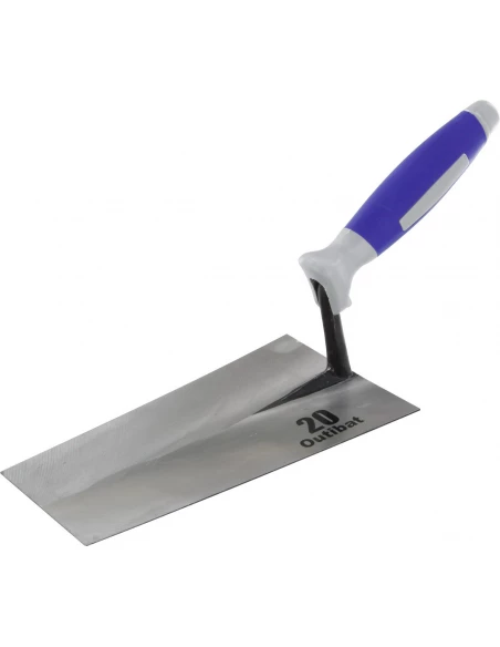 Truelle italienne bi-matière carrée acier 20