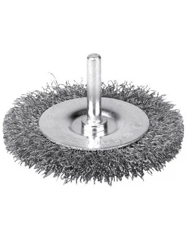 Brosse circulaire fils inox ondulés diamêtre 100mm