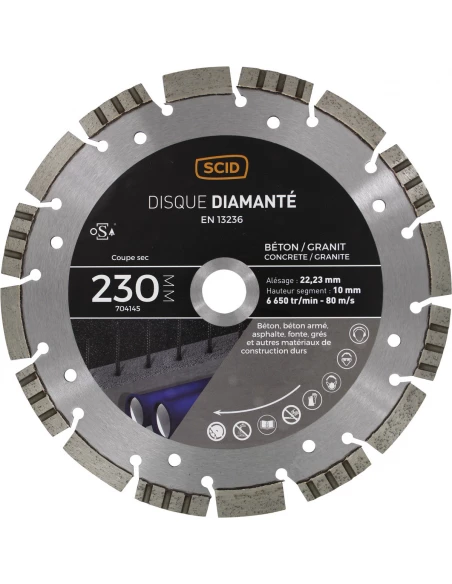 Disque béton granit ventillé 230 22,23